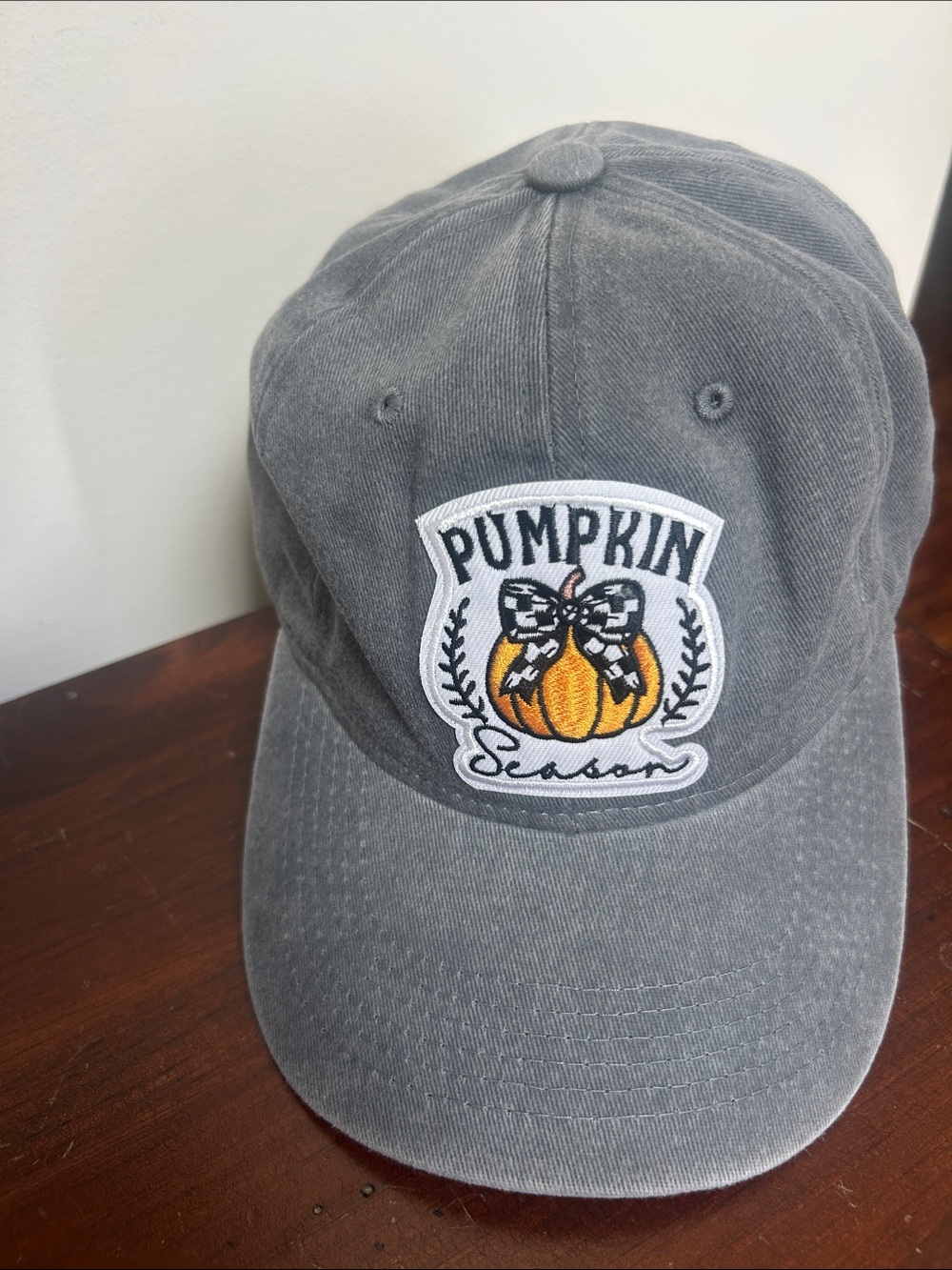 Fall Pumpkin Season Baseball Hat - Gray